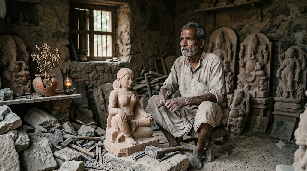 पत्थरों को तराशते-तराशते भावनाहीन हो गया एक शिल्पकार