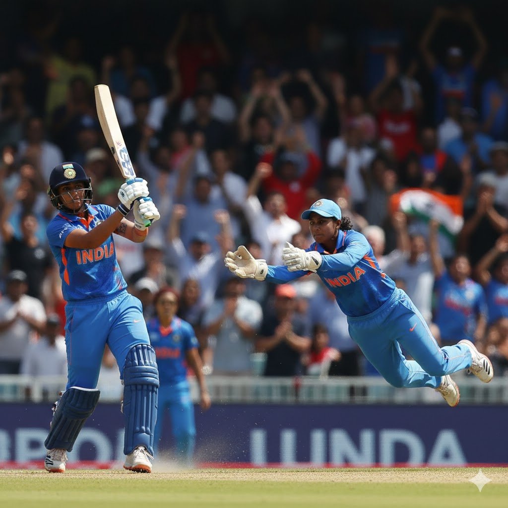क्रिकेट मैदान में खेलती लड़कियाँ महिला सशक्तिकरण और आत्मविश्वास का प्रतीक बनती हुई