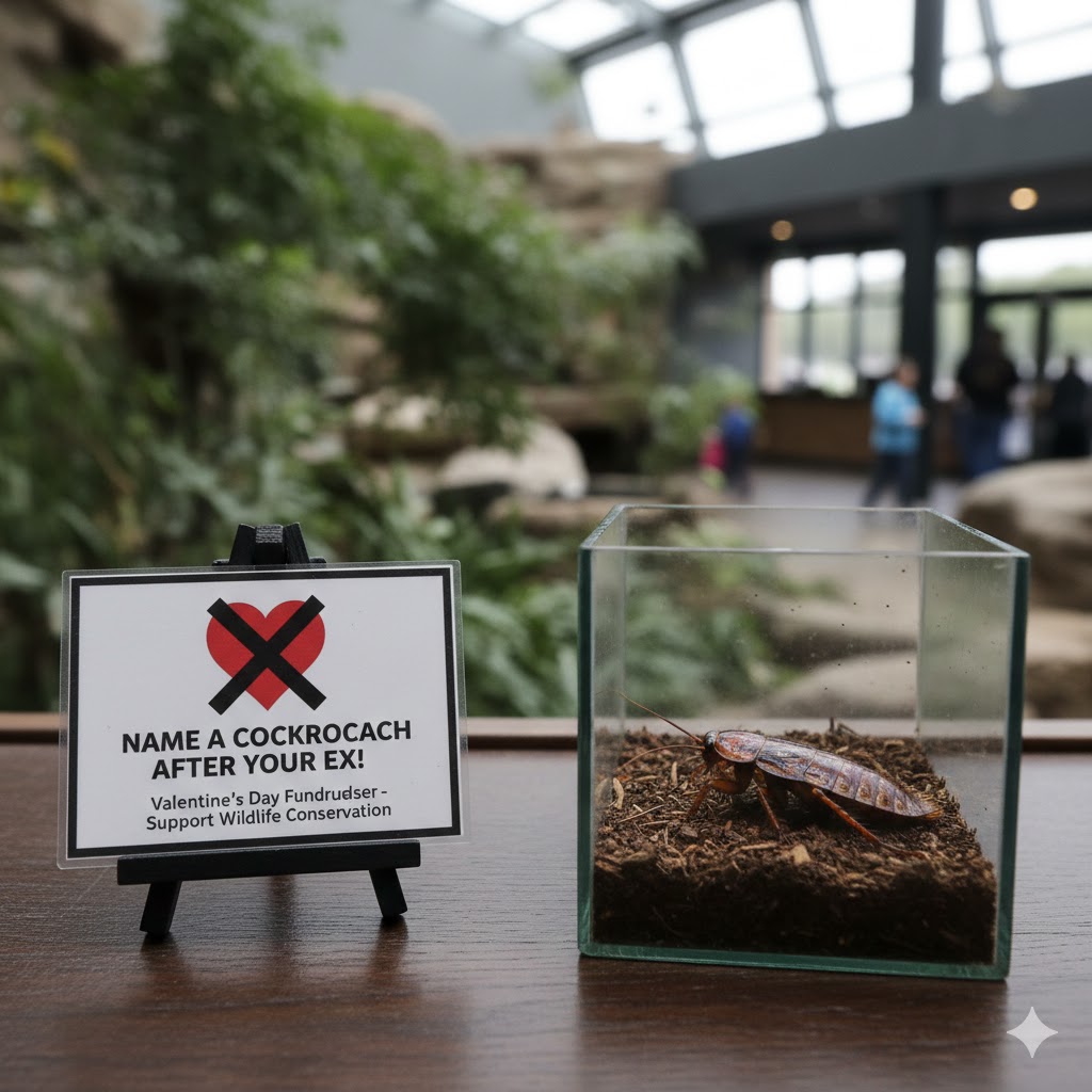 Valentine Day पर एक्स के नाम का कॉकरोच, चिड़ियाघर का अनोखा ऑफर