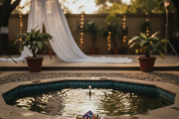 बेंगलुरु स्टूडियो परिसर में तालाब के पास खड़ा बच्चा, मैटरनिटी फोटोशूट हादसे की प्रतीकात्मक तस्वीर