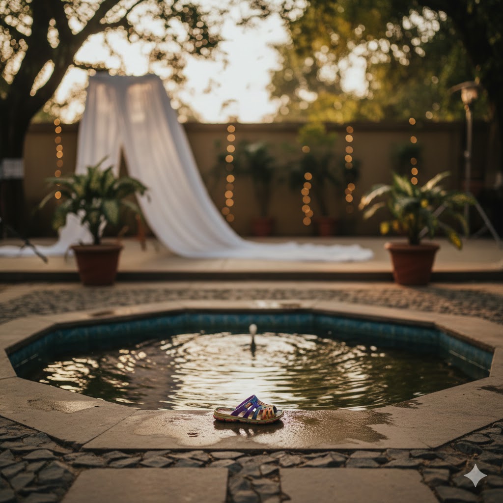 बेंगलुरु स्टूडियो परिसर में तालाब के पास खड़ा बच्चा, मैटरनिटी फोटोशूट हादसे की प्रतीकात्मक तस्वीर