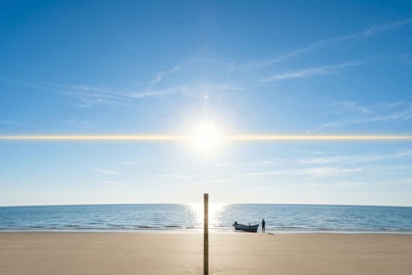 विषुवत रेखा पर सूर्य की स्थिति दर्शाता आकाश और दिन-रात बराबर होने की खगोलीय घटना