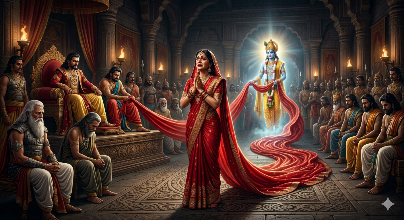 द्रौपदी–कृष्ण संवाद: “विश्वास का वस्त्र