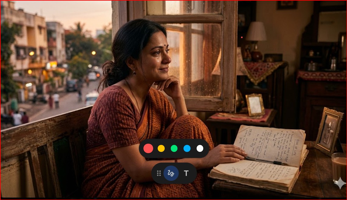 खिड़की के पास बैठा एक व्यक्ति, डूबती शाम की रोशनी में जिंदगी की किताब के साथ भावनात्मक चिंतन करता हुआ दृश्य