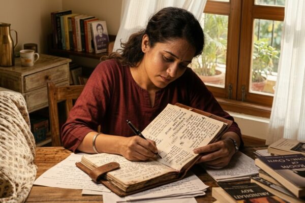 मैं लिखने बैठी हूँ – भावनाओं और रचनात्मकता पर आधारित हिंदी कविता