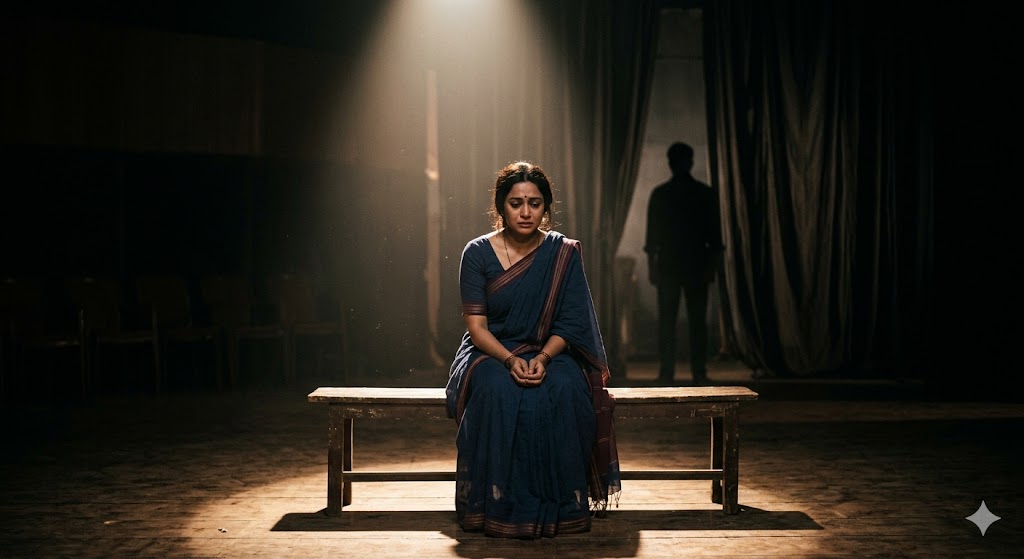 अकेलेपन और प्रेम को दर्शाता थिएटर सीन”