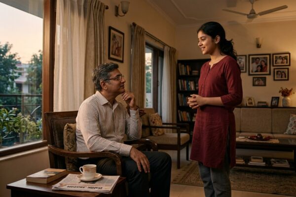 पिता से घूमने जाने की अनुमति मांगती बेटी का भावनात्मक दृश्य