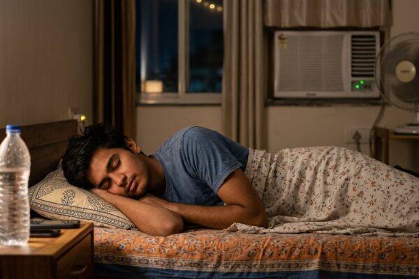 sleep with blanket in summer