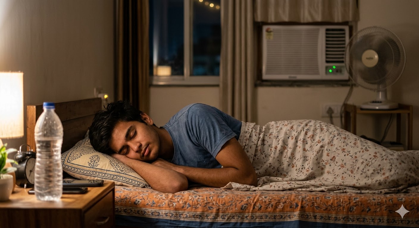 sleep with blanket in summer