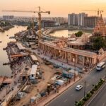 उज्जैन में महाकाल मंदिर क्षेत्र और चल रहे विकास कार्यों का आधुनिक दृश्य