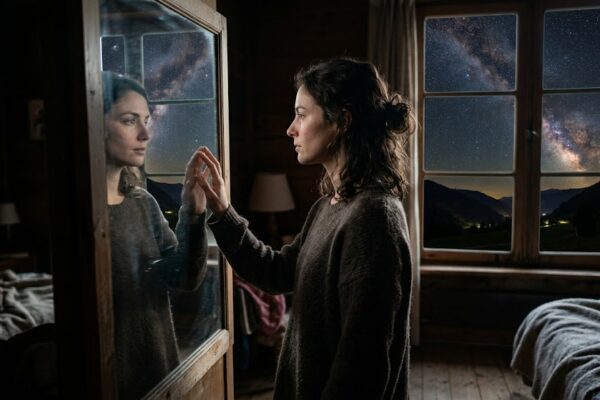 आईने में खुद को देखता व्यक्ति, आत्ममंथन और खुद से प्रेम का प्रतीक