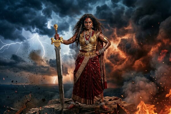 नारी शक्ति का प्रचंड रूप, दुर्गा और काली के स्वरूप में अन्याय के खिलाफ खड़ी महिला