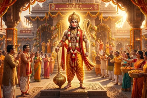हनुमान जयंती पर भगवान हनुमान की भव्य पूजा और भक्तों का उत्सव