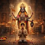 माँ काली का करुणामय रूप, अपनी भक्त बेटी को आशीर्वाद देती हुई