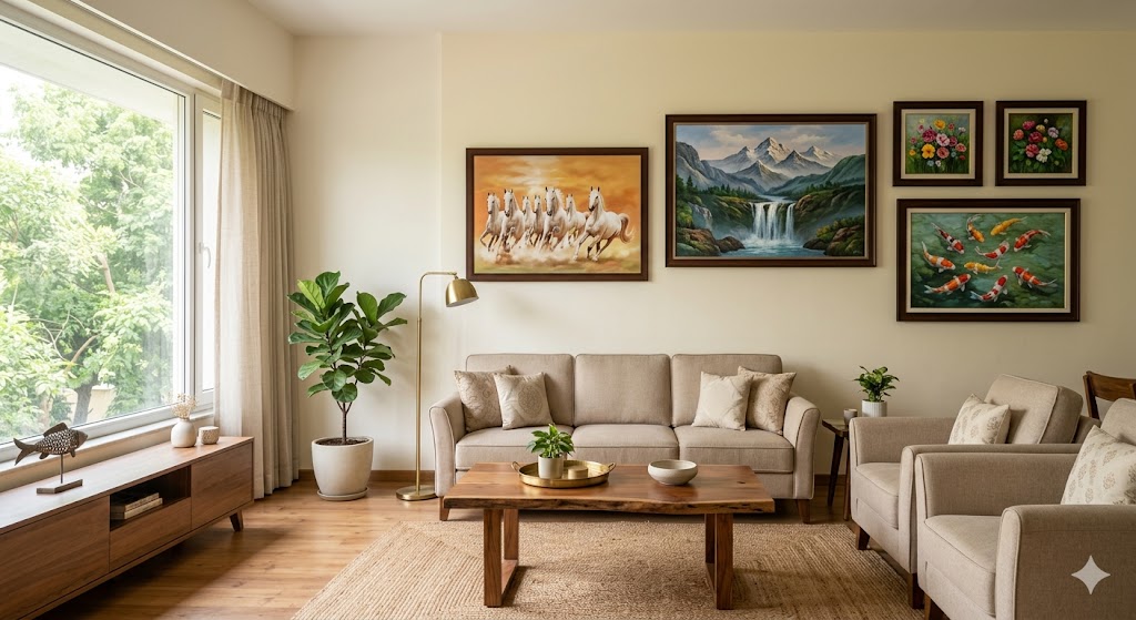 वास्तु टिप्स: लिविंग रूम में ये तस्वीरें लगाने से बढ़ती है सकारात्मक ऊर्जा और खुशहाली