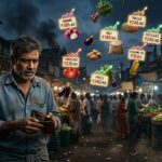 महंगाई से परेशान आम आदमी और बढ़ती कीमतों का प्रतीकात्मक दृश्य