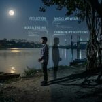 रात का शांत दृश्य जिसमें बदलता नजरिया और जीवन की सच्चाइयों को दर्शाता भावनात्मक माहौल