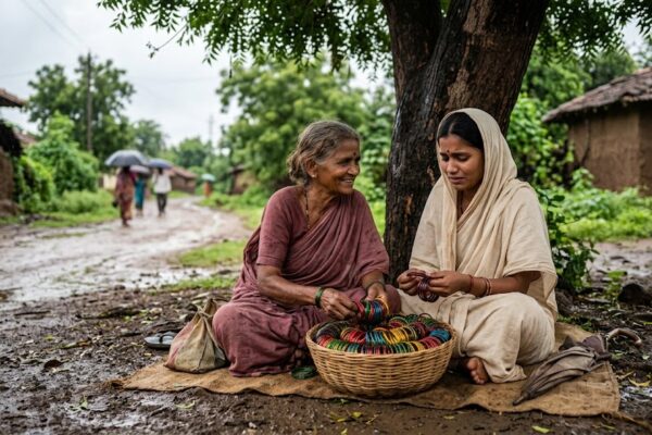 सावन की चूड़ियां: नवविधवा बहू और बड़की काकी
