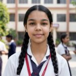 CBSE बोर्ड परीक्षा में उत्कृष्ट अंक प्राप्त करने पर मुस्कुराती हुई छात्रा स्तुति जैन।
