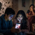 यूट्यूब और सोशल मीडिया पर बढ़ती अश्लील सामग्री के दुष्प्रभाव तथा भारतीय समाज और संस्कारों पर उसके प्रभाव का प्रतीकात्मक दृश्य।