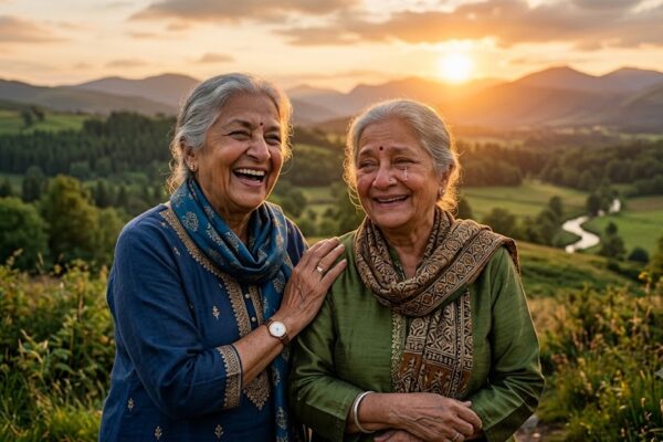 मुश्किल समय में एक-दूसरे का साथ देते दो सच्चे दोस्तों का भावुक और यथार्थवादी दृश्य।