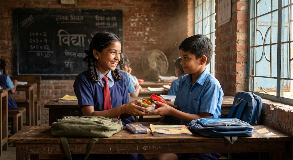 स्कूल के दिनों के मासूम प्यार और बचपन की यादों पर आधारित भावनात्मक हिंदी कहानी