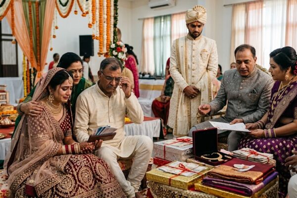 दहेज के बोझ से चिंतित बेटी और माता-पिता का भावुक दृश्य