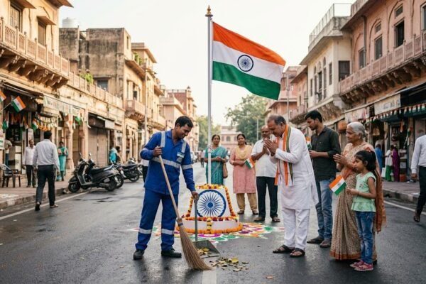 स्वतंत्रता दिवस पर तिरंगे के साथ देश के प्रति नागरिक जिम्मेदारी का संदेश