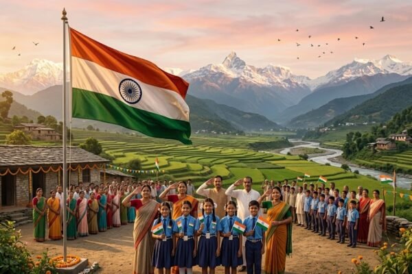 तिरंगे और भारत की प्राकृतिक सुंदरता को दर्शाती स्वतंत्रता दिवस की देशभक्ति कविता