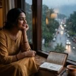 मोहब्बत में अपने प्रिय के साथ को महसूस करती महिला की भावुक तस्वीर