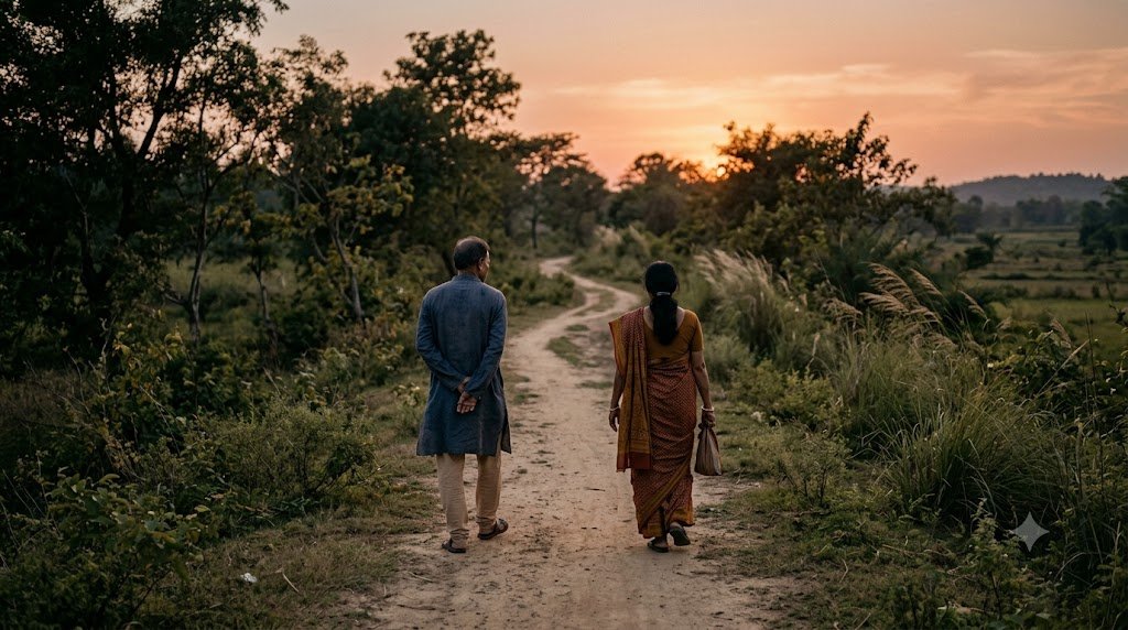 चलते-चलते जुदाई और जीवन की भावनाओं को दर्शाती हिंदी कविता