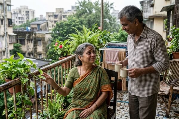 बर्फ में दबी आग हिंदी कहानी की कृति बारिश की बूंद को निहारते हुए