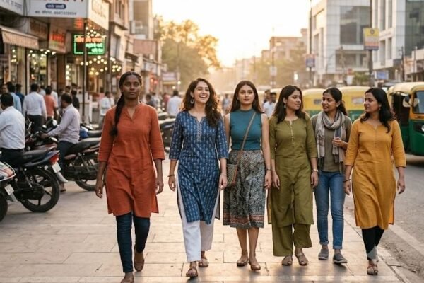 आत्मविश्वास और साहस के साथ आगे बढ़ती आधुनिक भारतीय लड़कियाँ