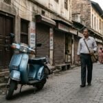 पुराने इंदौर की सड़क पर खड़ी काइनेटिक होंडा और पत्रकारिता के दिनों की यादें