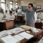 त्रकारिता में आत्मसम्मान, कार्यस्थल की राजनीति और पेशेवर चुनौतियों को दर्शाता दृश्य।