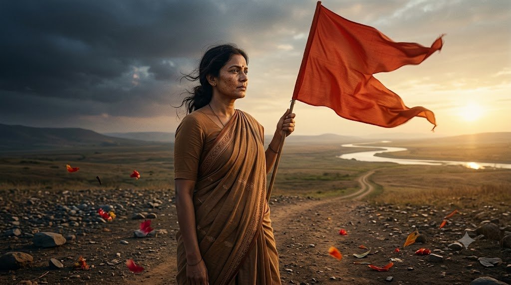 मेरे हिस्से की पीड़ाएँ हिंदी कविता के भावों को दर्शाता संघर्ष और आत्मबल का दृश्य
