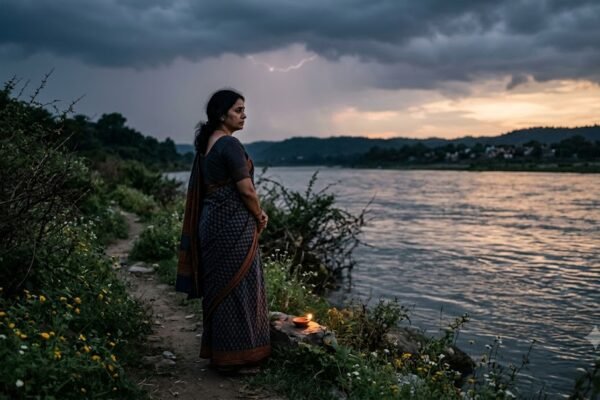 वह कौन हिंदी कविता के भावों को दर्शाता रहस्यमय दृश्य